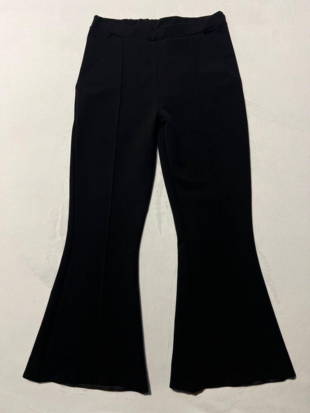 XO Xenia design flare pants luxury elastic waist front and back seam
